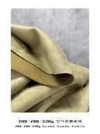 Scuba Suede Fabric – Microfiber Suede with Knitted Backing & Snow-like Shading Effect