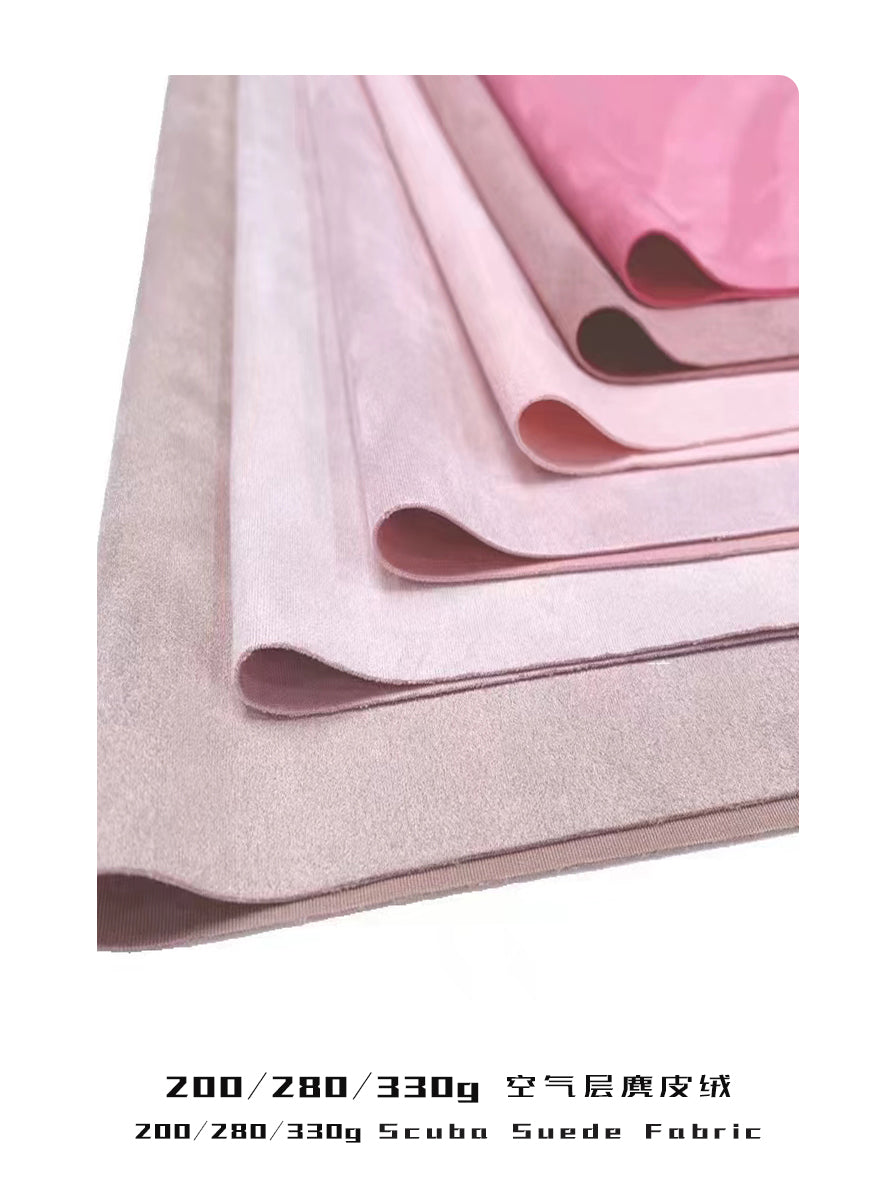 Scuba Suede Fabric – Microfiber Suede with Knitted Backing & Snow-like Shading Effect