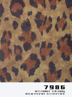 Classic Leopard Print Suede Fabric – 200/280/330GSM – 7986
