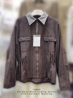 Garment-Wash Fading Suede Fabric – Vintage Denim Look – 7989