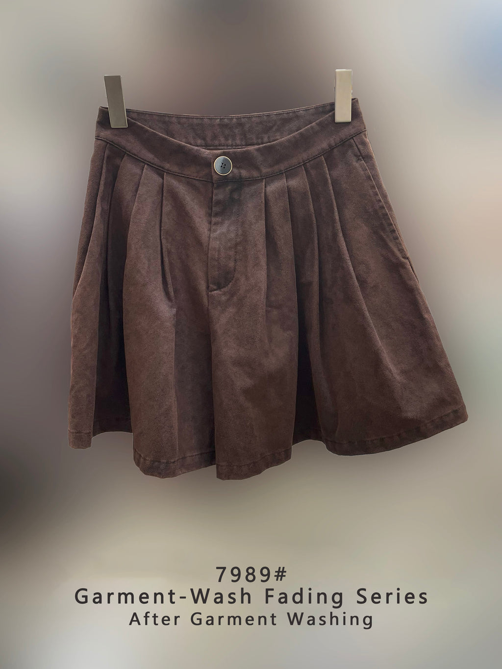 Garment-Wash Fading Suede Fabric – Vintage Denim Look – 7989