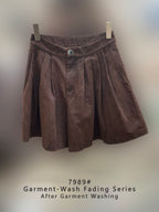 Garment-Wash Fading Suede Fabric – Vintage Denim Look – 7989