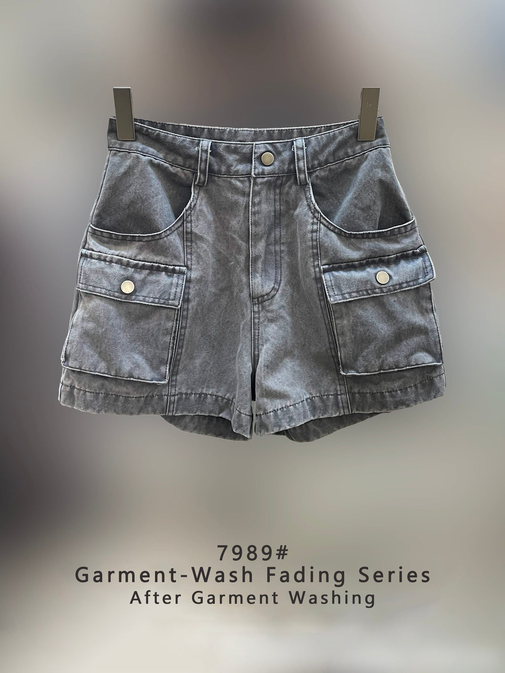 Garment-Wash Fading Suede Fabric – Vintage Denim Look – 7989
