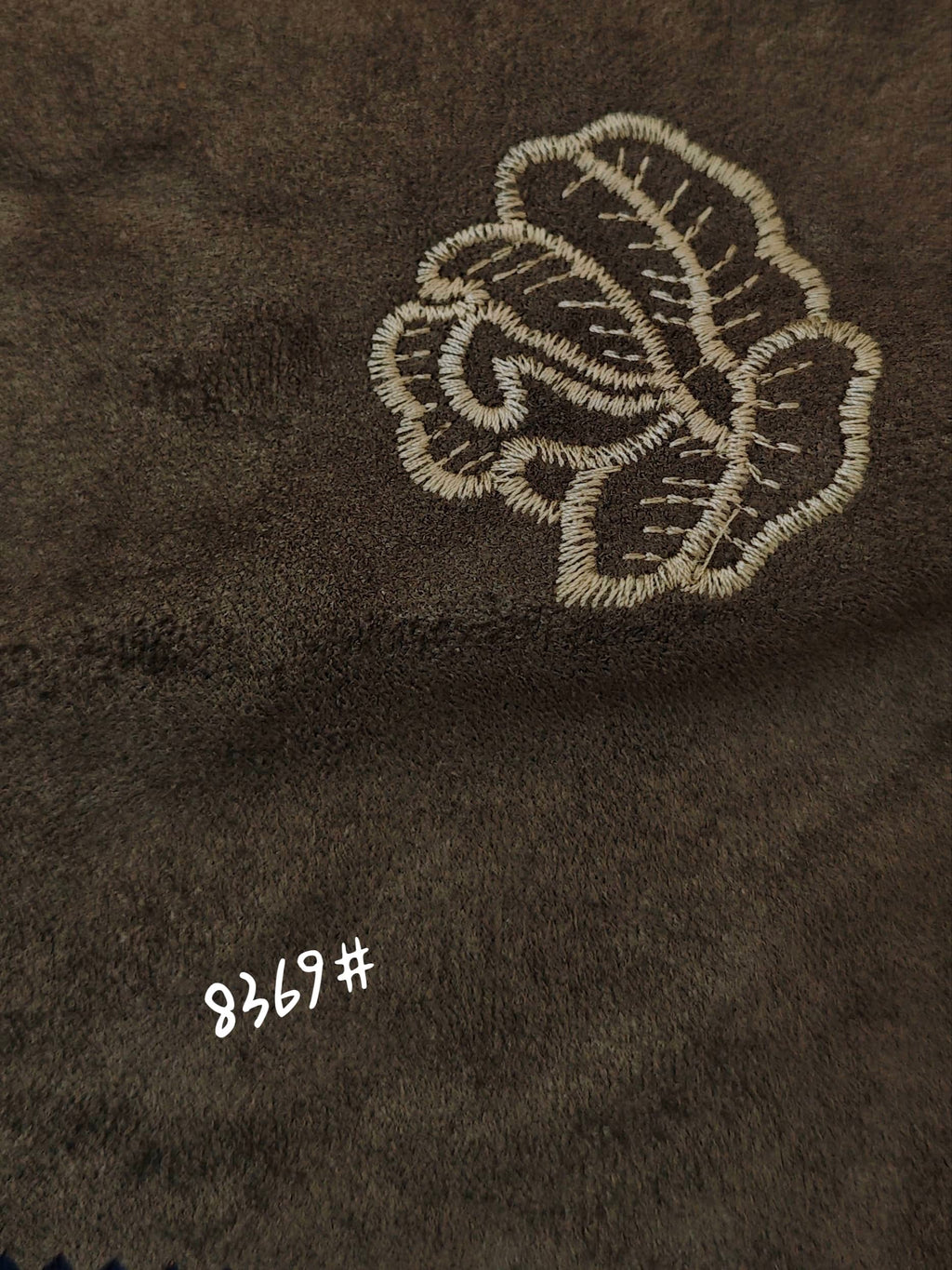 Custom Embroidered Suede Fabric – 8369