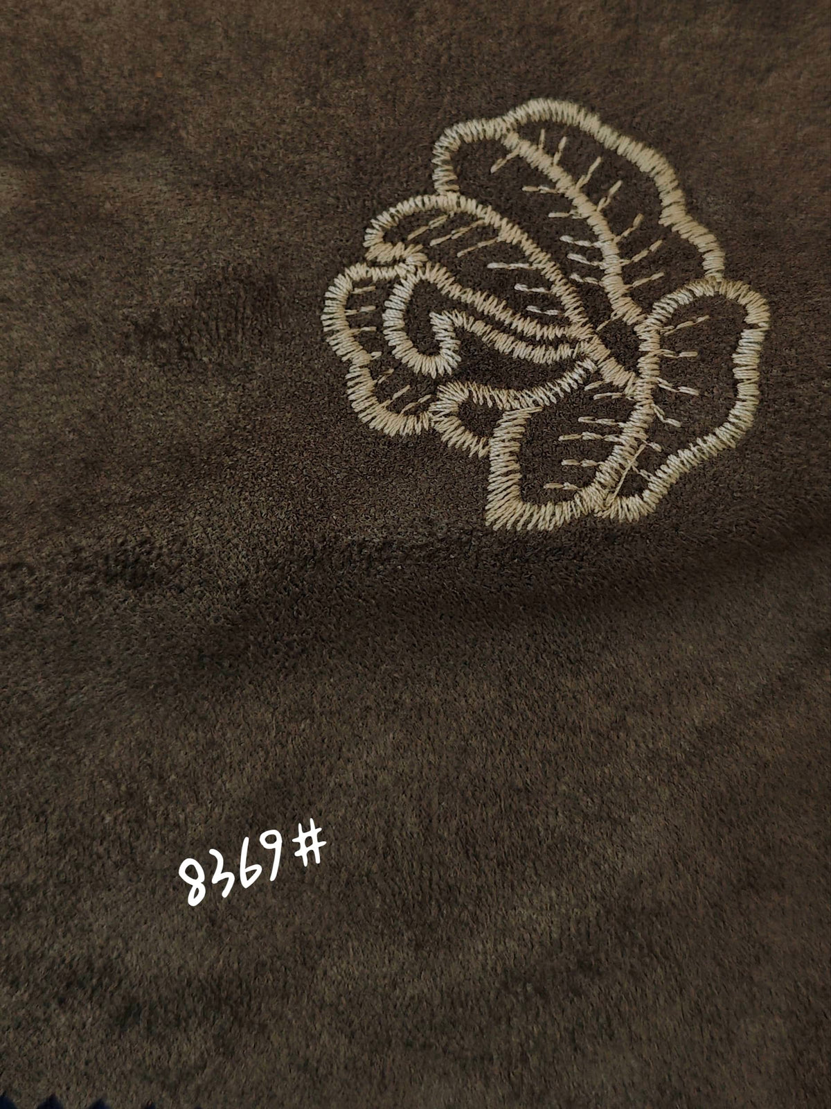 Custom Embroidered Suede Fabric – 8369