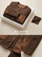 250GSM Houndstooth Jacquard Suede Fabric – QRQN