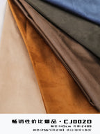artificial-suede-fabric-240gsm-145cm-knitted-2-way-stretch-thin-for-upholstery-custom-color-hanger-sample-cj002d-