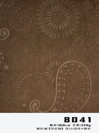 paisley embossed faux suede fabric 320gsm 160cm 2-way stretch soft touch for apparel 8041