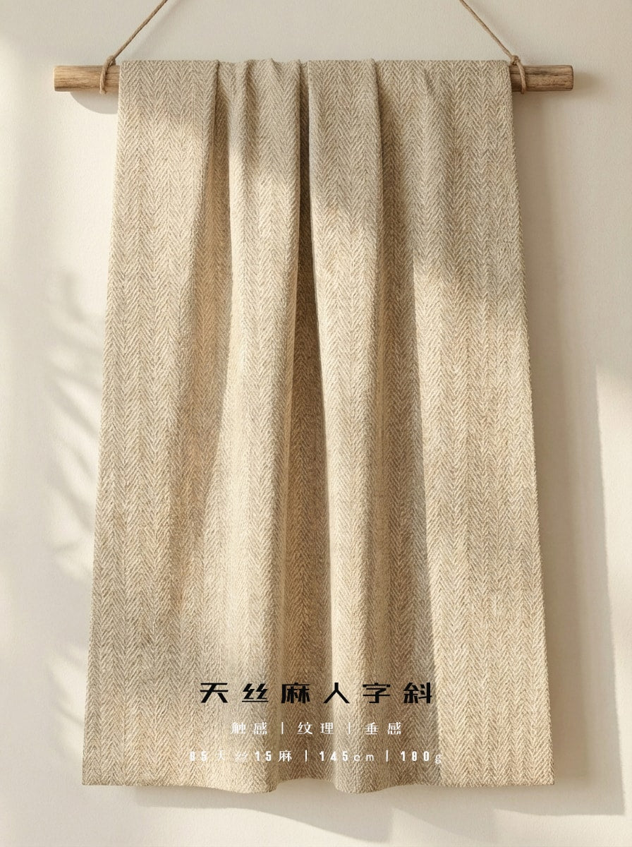 linen-fabric-180gsm-145cm-herringbone-non-stretch-comfortable-khaki-for-blouses-fast-sampling-custom-sample-tsmrzx