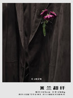 260gsm microfiber suede fabric black, soft touch double sided stretch for garment manufacturing supplier